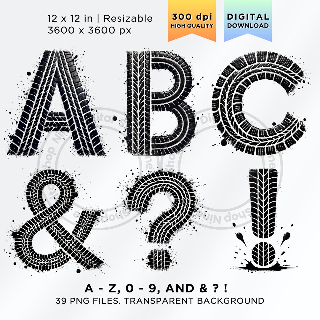 Tire Track Png Tire Track Font Tire Font Tire Letters Racing Letters ...