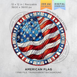 American Flag Stained Glass, America Stained Glass, USA Stained Glass png, USA States Stained Glass png, 4th of July png designs, Keychain