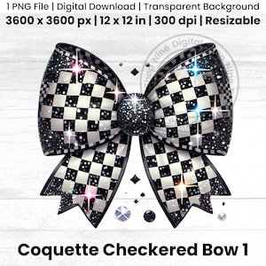 Coquette Bow Clipart Checkered Bow Shirt Glitter Bow png Coquette Bow Digital Black and White Bow Black and White Clipart Coquette Glitter