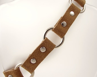 Chopper Necklace - Suede & Metal Choker