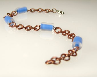 Tyche - Copper & Glass Bead Bracelet