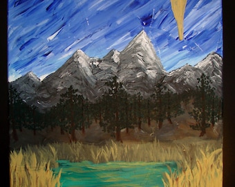 Life's Mountains - Acrylic on Canvas 16x20