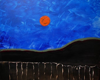 White Picket Fence - Original Acrylic Painting on Canvas Board 16x20