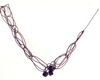 Jazz - Beaded Woven Necklace