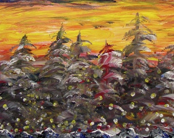 Heaven - Original Acrylic Painting on Canvas Board 9x12