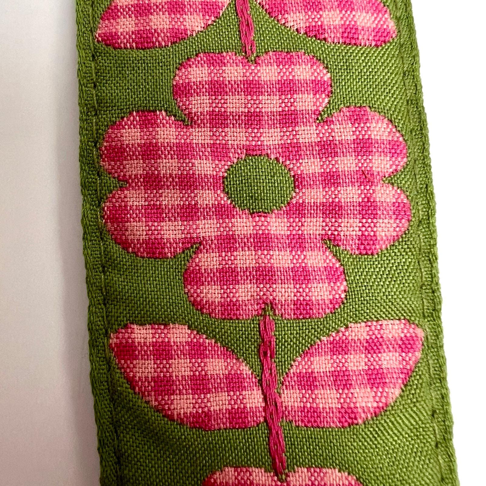 Vintage 90s Floral Quilt Belt - Reversible Patchwork Cotton 