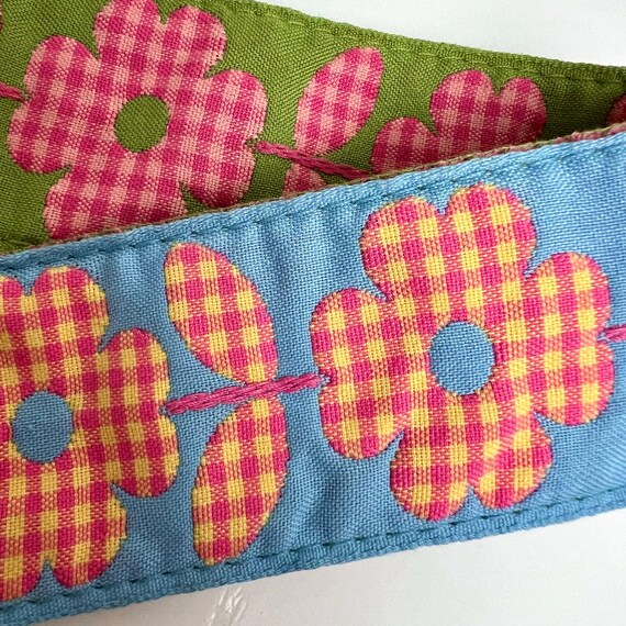 Vintage 90s Floral Quilt Belt - Reversible Patchwork Cotton  display picture 3