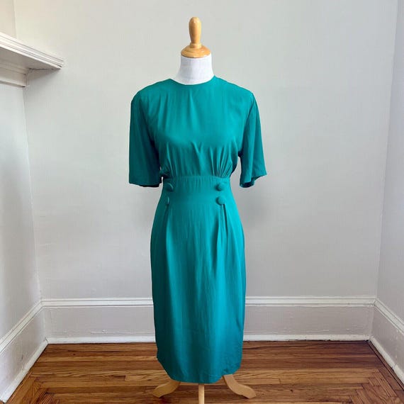 old money green dress Sage Green Modest Maxi Dress – Minimal Elegant Style 2XL main image 0