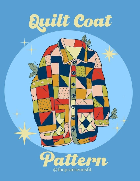 Quilt Coat Pattern EASY Sewing Beginner PHYSICAL Blanket Jacket Learn To Sew