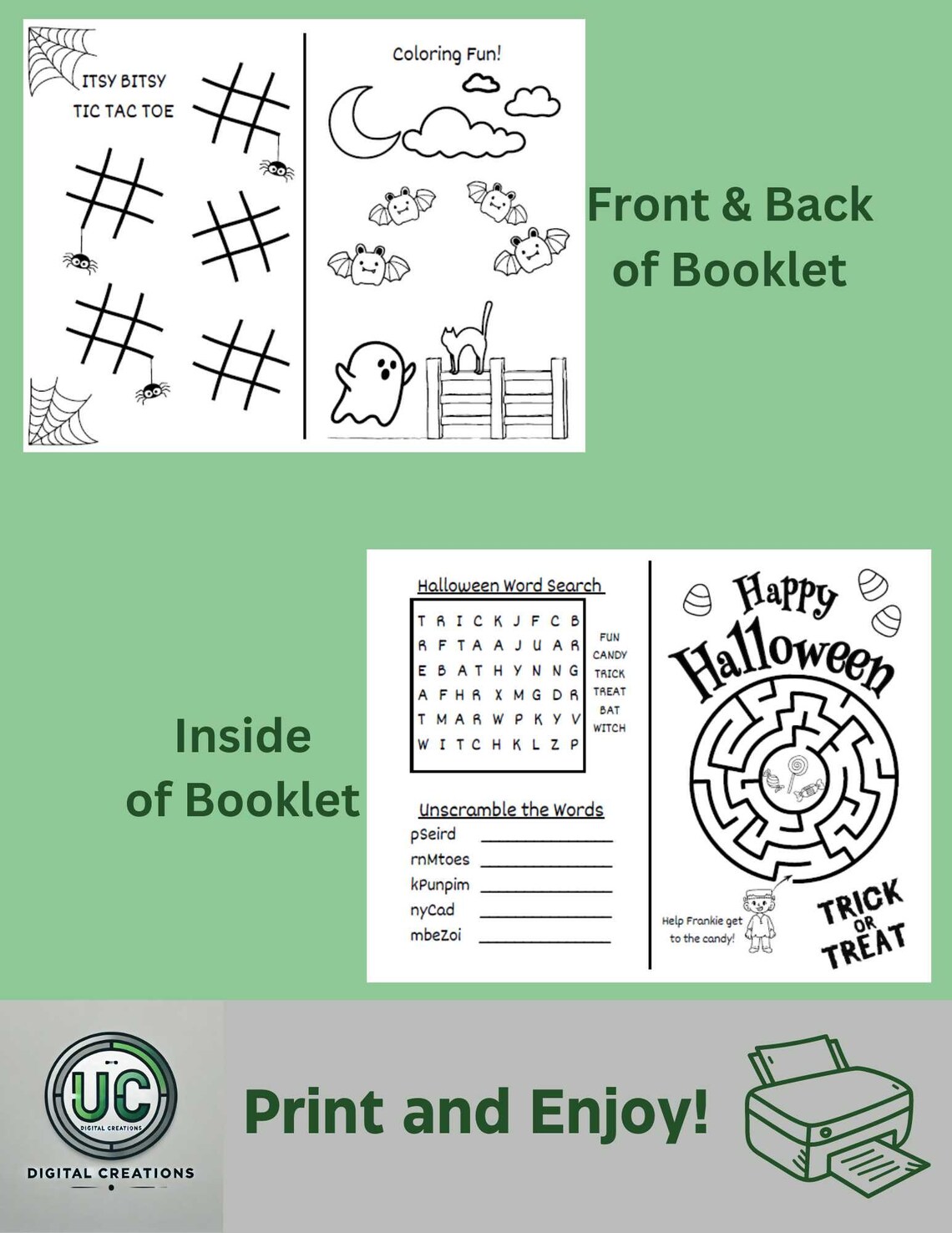 Halloween Activity Booklet Coloring for Halloween Printable Kids ...