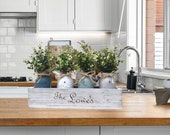 Farm House Decor Fireplace Mantel Centerpiece with Greenery, Arrangements, Greenery Planter Box, Rustic Home Decor,Floral Arrangement