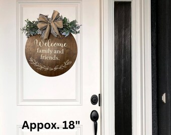 Welcome Sign For Front Door Decor or Wall Hanging Sign For the New Home Gift Personalized for Her