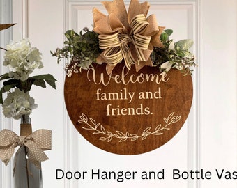 Front Door Decor, Welcome Sign, Front Door Wreath, Door Hanger, Door Wreath, Year Round Wreath, House Warming Gift For Home Decor