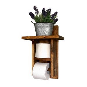 Storage for Bathroom Handmade from solid wood Organizer for Toilet Paper Rolls
