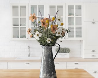 Farmhouse Table Centerpiece, Floral Flowers Arrangement, Table Decor, Front Door Entryway Table Arrangement