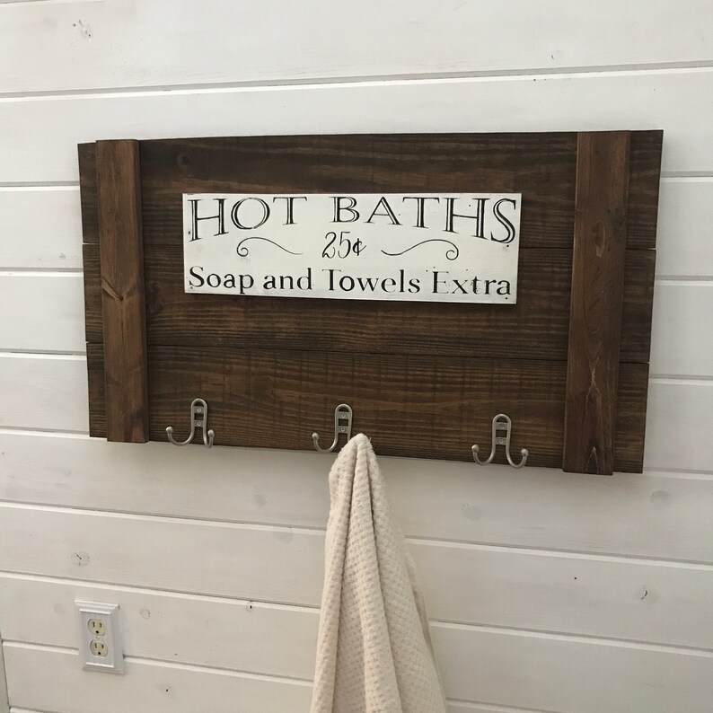 Decoraciones de granja para toallas de baño con acabado | Etsy