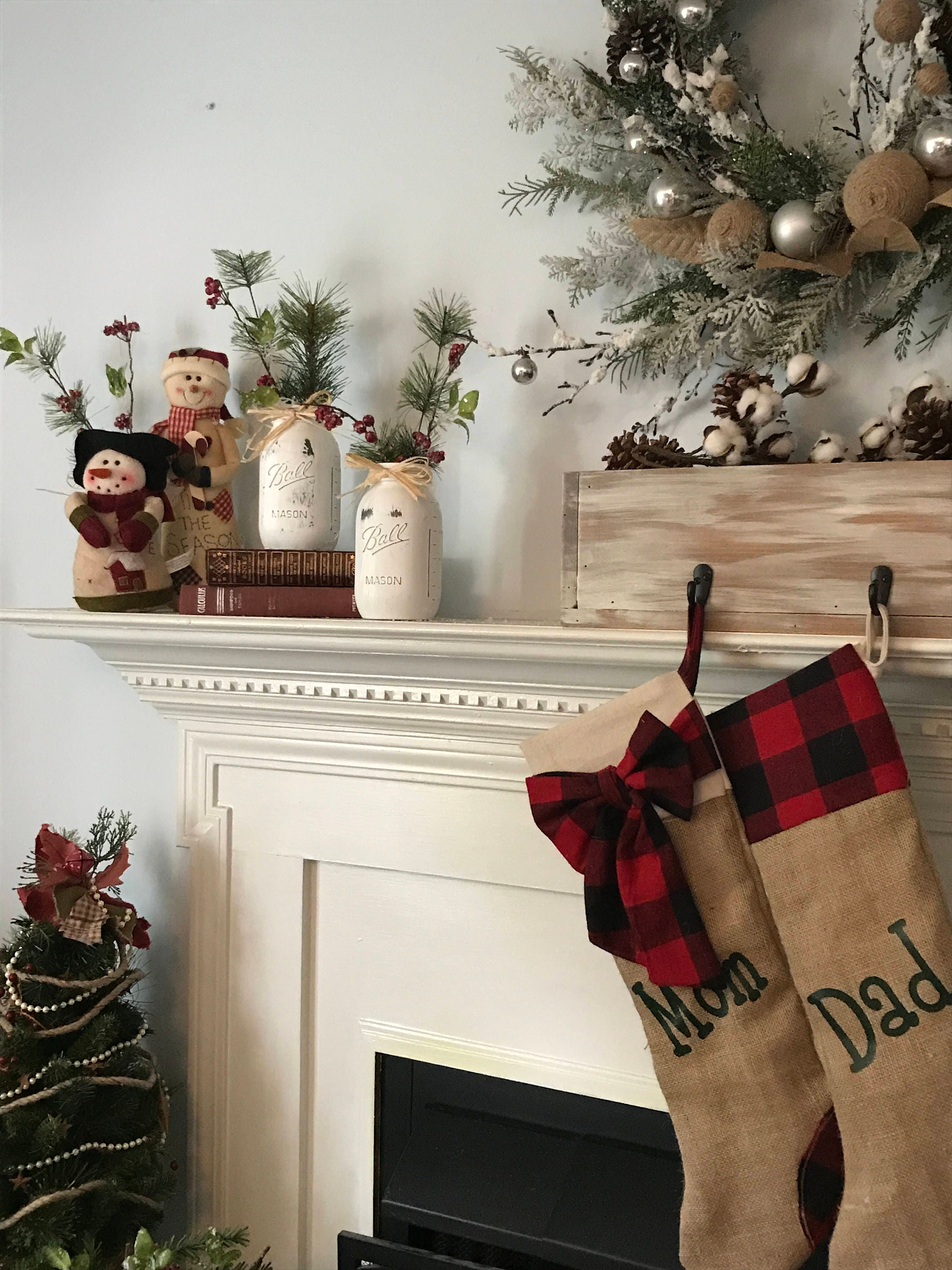 Christmas Decorations Rustic Christmas Decorations Mason Jar