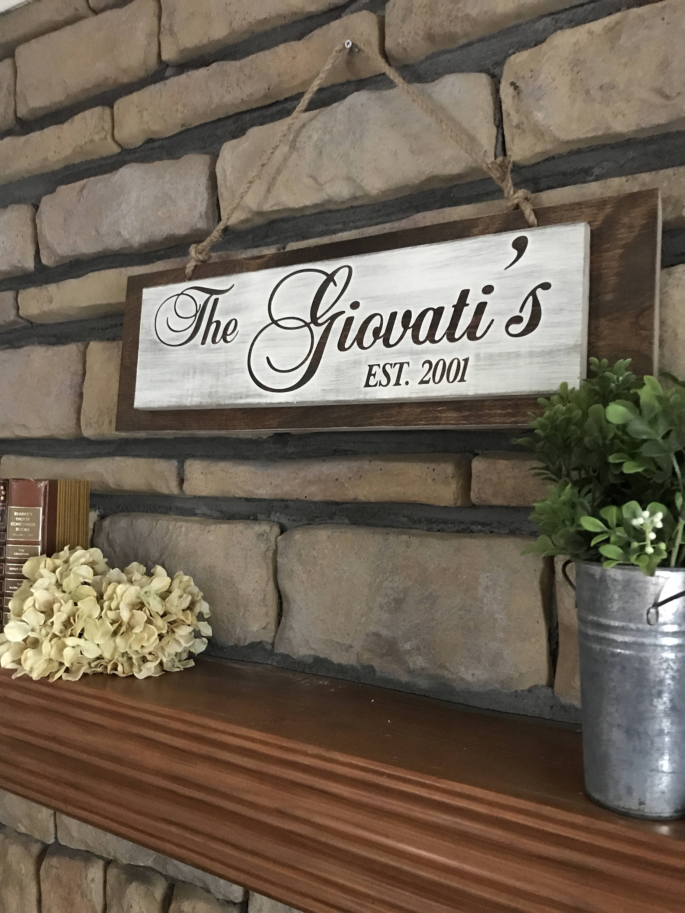 Family Sign Rustic Family Sign Family Name Sign Wood Sign