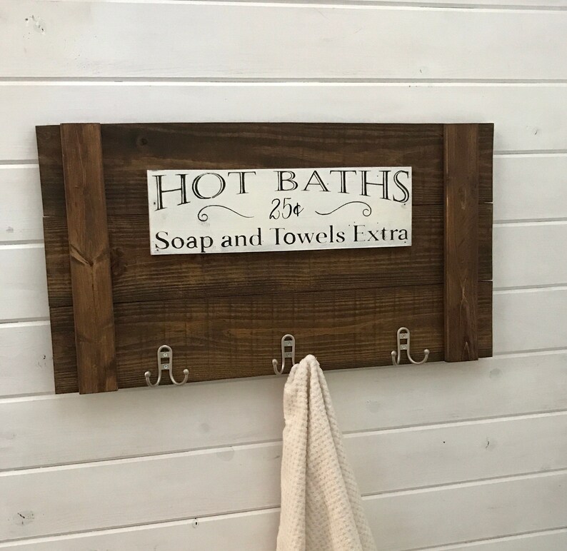 Farmhouse Decorations for Bathroom towels with a Rustic finish Etsy