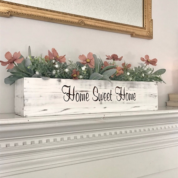 Home Sweet Home Tabletop Decor Spring Centerpiece Floral Arrangement House Warming Gift For Couple