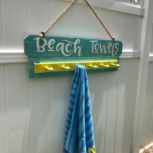 Beach Decor selling Beach Towel Rack, Beach Towel Hooks, Beach Towel Holder, Pool Towel Rack, Pool Towel, Pool Towel Hooks, Pool Signs, Pool Decor