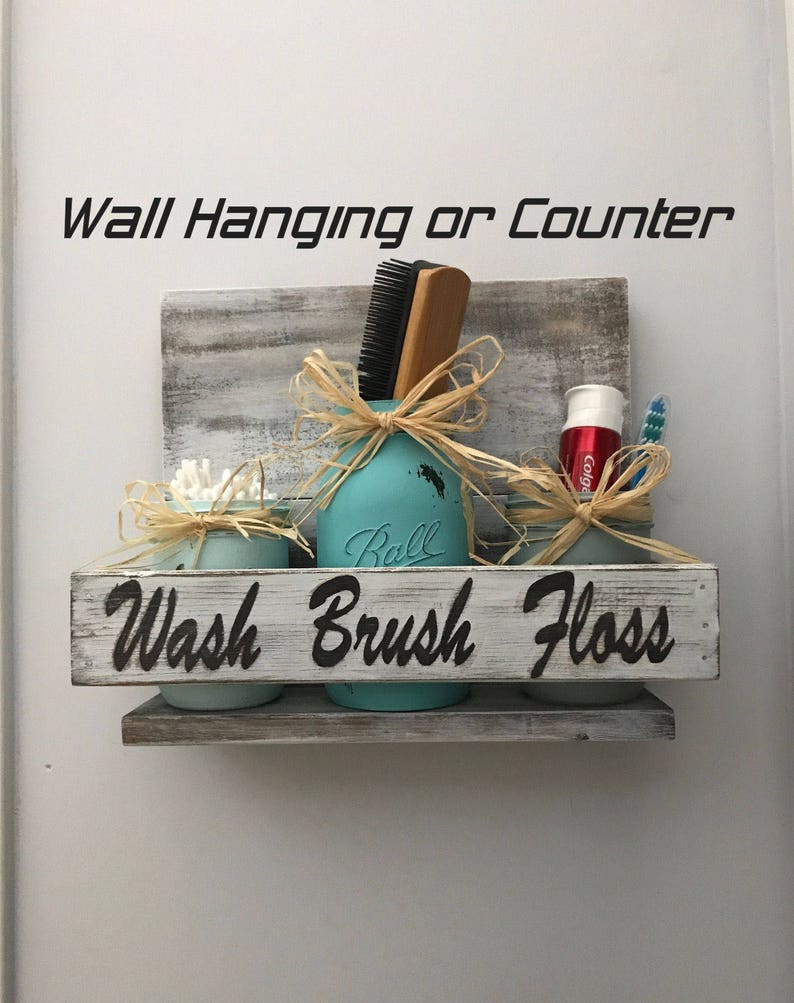 Mason Jars Painted Mason Jars Rustic Mason Jar Wall Decor Etsy