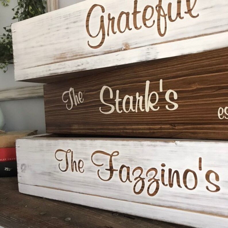 Wedding Decor Gift Rustic Home Decor Personalized Wood Planter Box