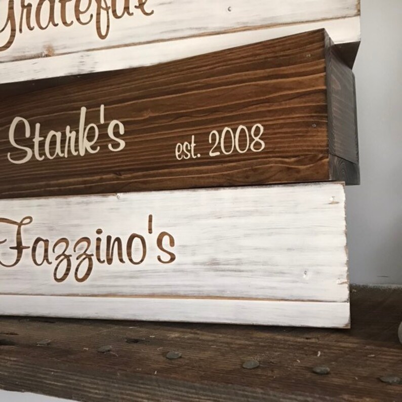 Wedding Decor Gift Rustic Home Decor Personalized Wood Planter Box