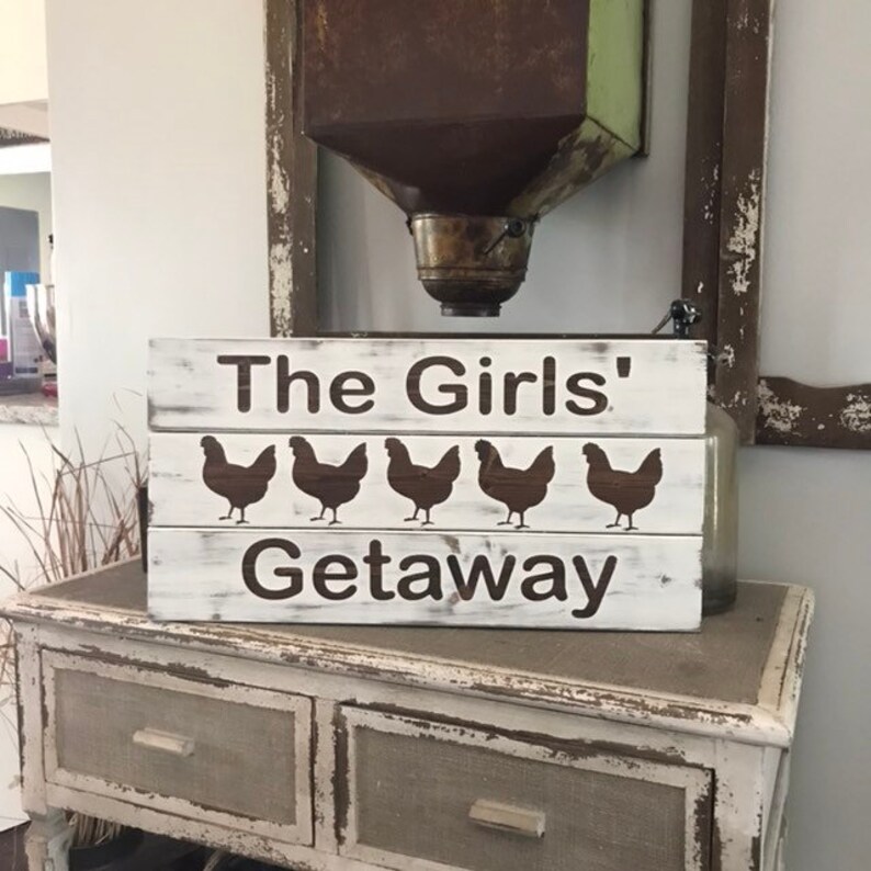 Farmhouse Wood Chicken Coop Sign Personalized Chicken Sign Etsy
