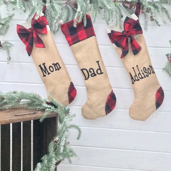 Family Stockings Custom Christmas Decorations, Personalized Christmas Stockings, Christmas Gift For Her