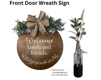 Front Door Sign, Door Wreath, Door Hanger, Wall Hanging, Front Door Decor, Welcome Door Sign, New Home Gift, Personalized