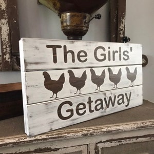 Farmhouse Wood Chicken Coop Sign, Personalized Chicken Sign, Chicken, Rustic Farmhouse Decor, Rustic Home & Living, Personalized image 6