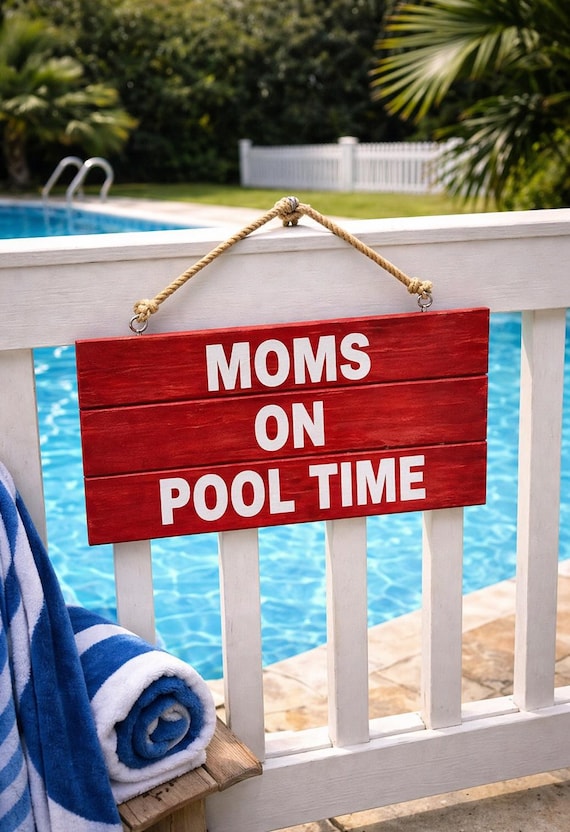 Customize Your Pool Sign made on Solid Wood