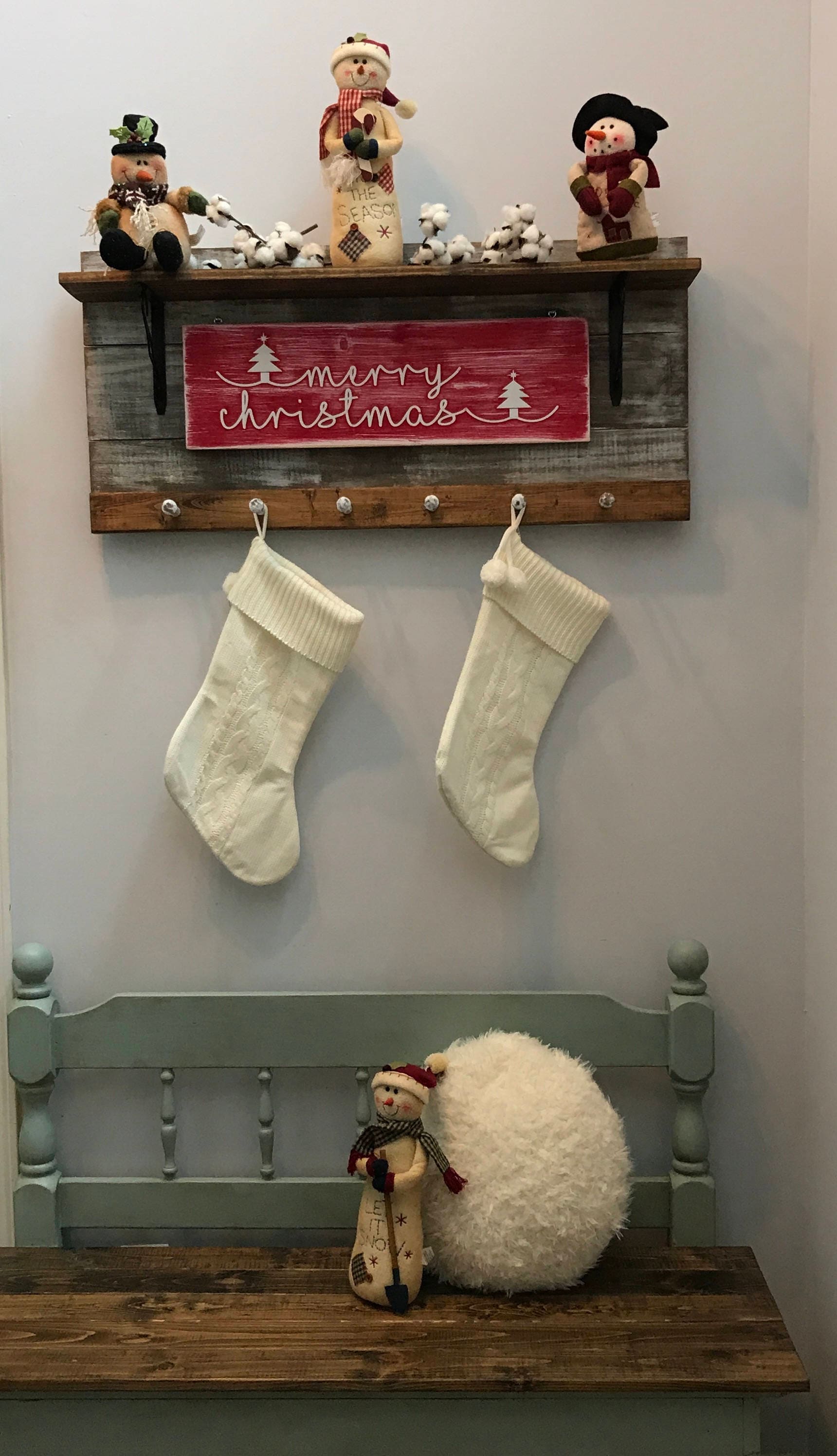 Christmas Wall Decor Stocking Hanger Personalized Stocking Etsy