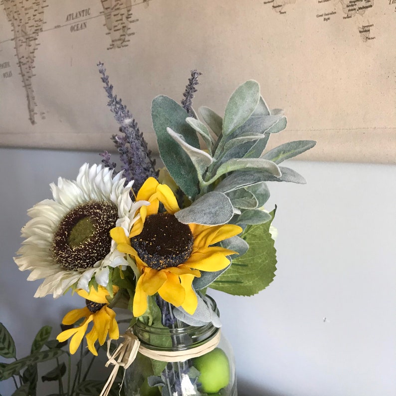 Kitchen Lemon Centerpiece Sunflower Kitchen Decor Lemon Etsy