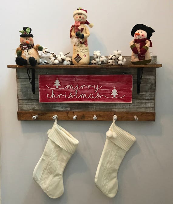 Christmas Stocking Holder Hooks Christmas Sign Personalized