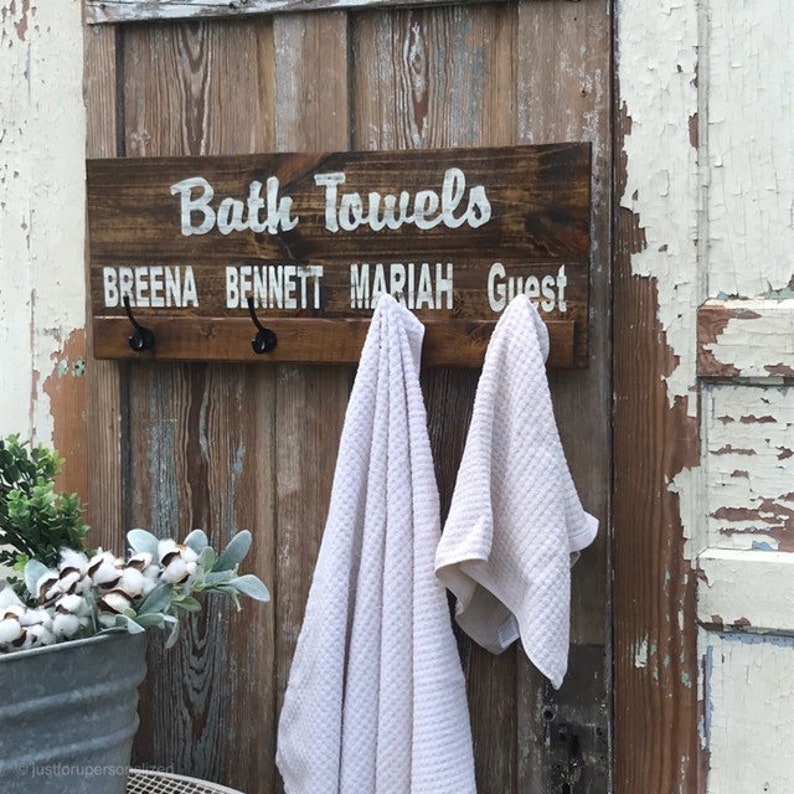 Bathroom Towel Hooks Organization for Towels Kids Bathroom - Etsy