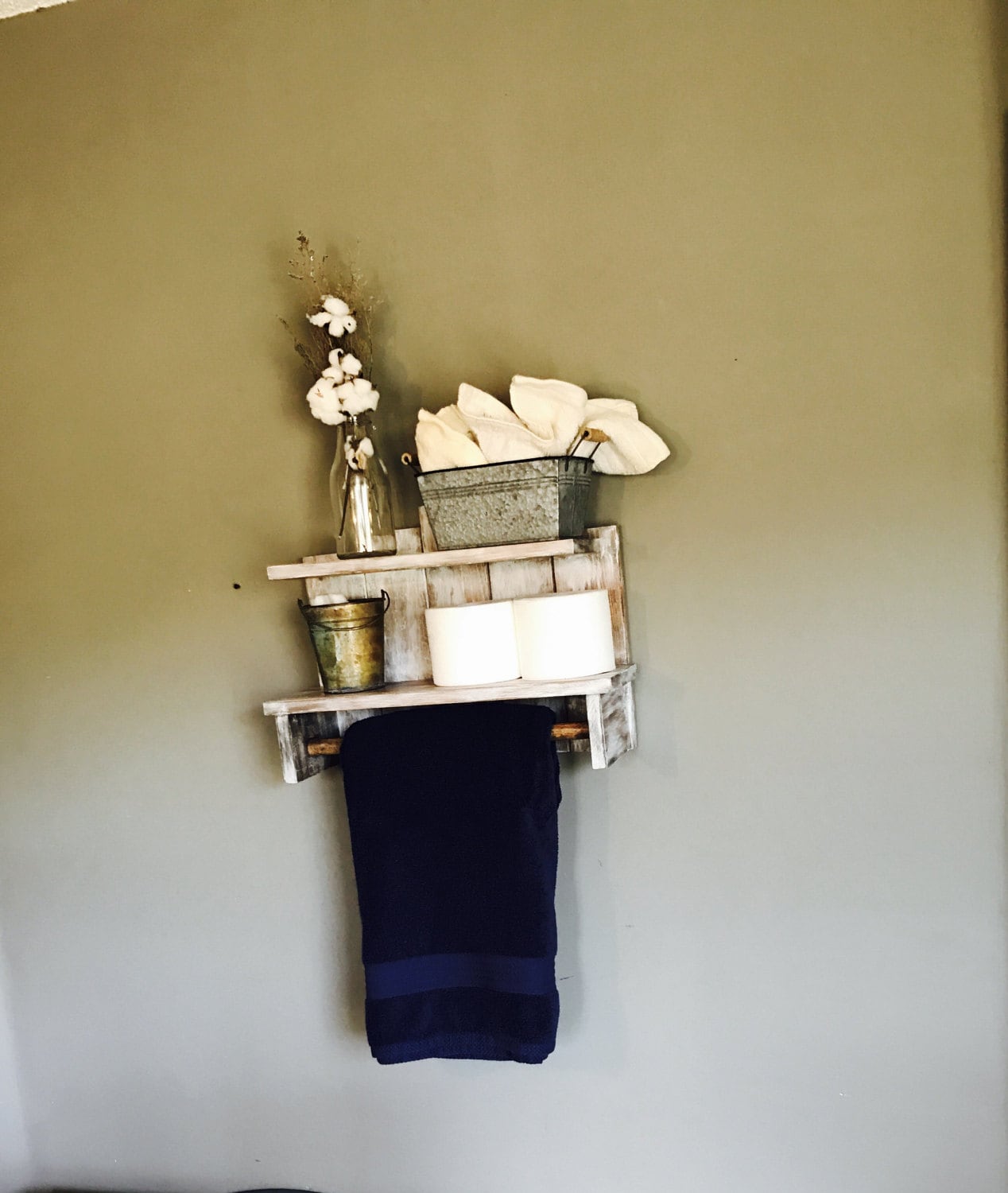 Wooden Towel Rack Farmhouse Towel Rack Bathroom decor Etsy