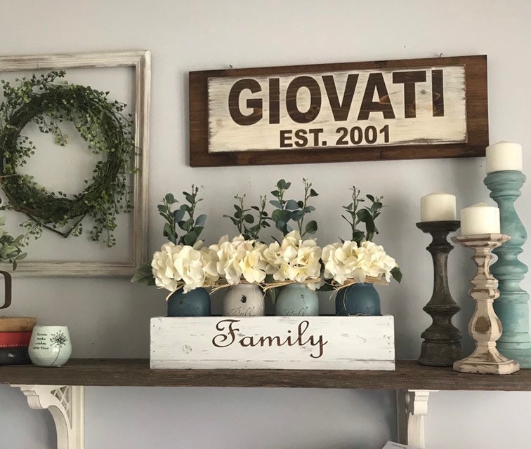 Farmhouse Centerpiece Jar Centerpiece Wedding Mason Jars Mason