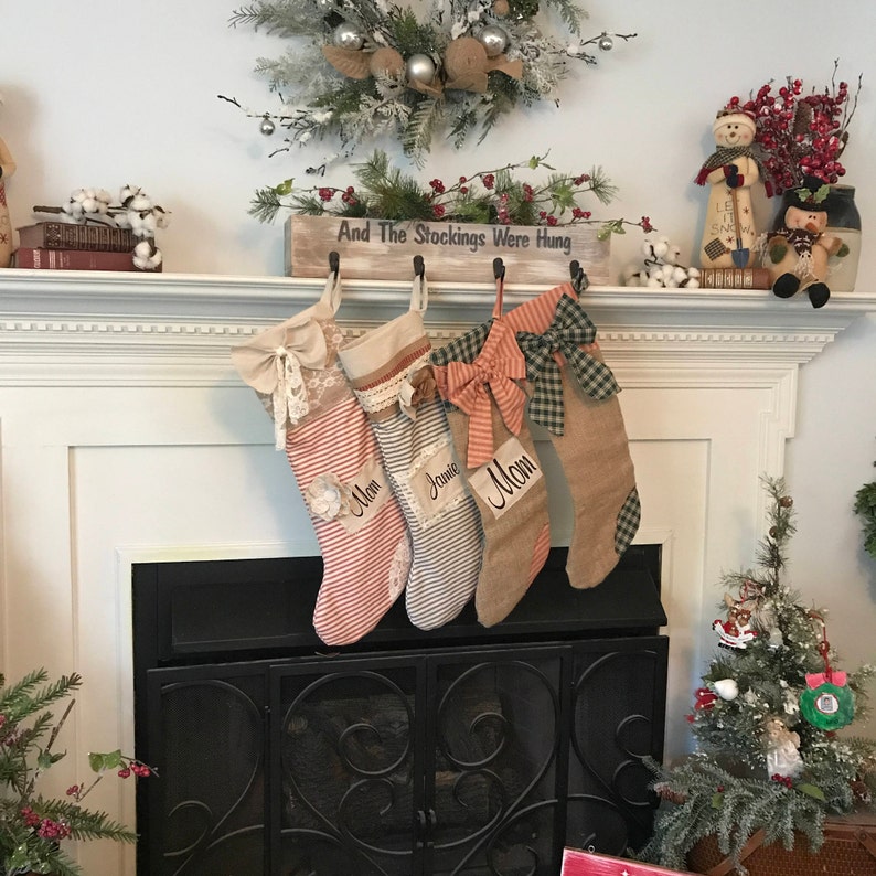 Stocking Holder Christmas Decor Christmas Stocking Holder Etsy