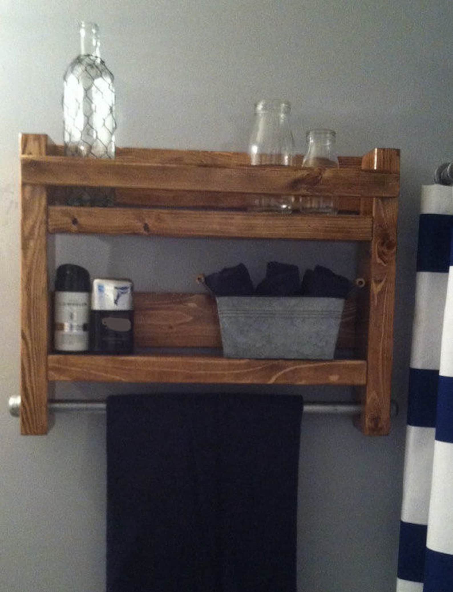 Bathroom Shelf Bathroom Storage Bathroom Towel Rack Etsy