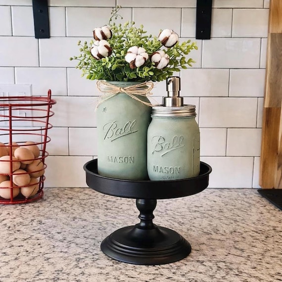 Personalized Mason Jar Centerpiece, Rustic Farmhouse Kitchen Decor, Housewarming Gift