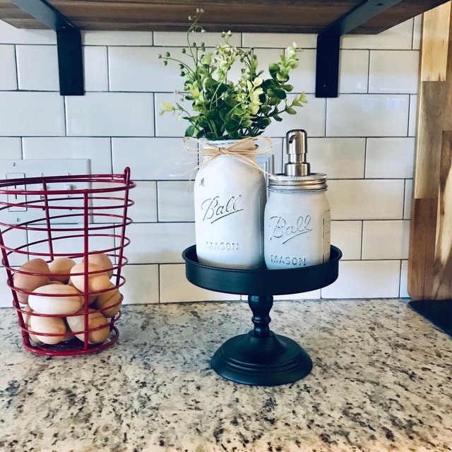 A Sink-Side Tray With DIY Soap Bottle Labels (Kitchen Organization