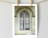 Fixer Upper Wall Decor,Blue Window Print,New York City Photography,Architecture NYC Print,Gothic Church Window,Pastel Art,Church Photography