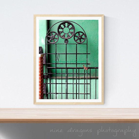 Steampunk Art Gear Art Rustic Industrial Art Urban Door Etsy