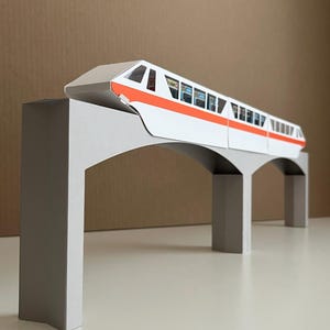 Disney Monorail Papercraft svg Funko stand Funkopop stand Bittypop stand DIY Disney Monorail Craft Project Instant Download Train diy