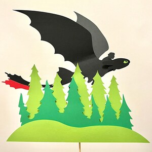 Tree Topper Toothless Toothless Party Decor SVG Cake Topper How to Train Your Dragon Cake ...