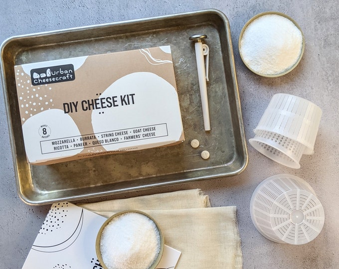 International Cheese Making Kit Burrata Mozzarella String Cheese Goat Cheese Ricotta Paneer Vegetarian Rennet Beginner DIY Cheesemaking Gift