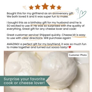 DIY Cheese Making Kit: Mozzarella, Ricotta, Farmers Cheese image 6