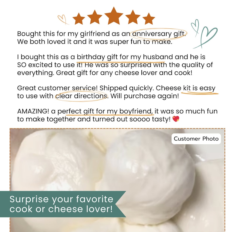 DIY Cheese Making Kit: Mozzarella, Ricotta, Farmers Cheese image 6
